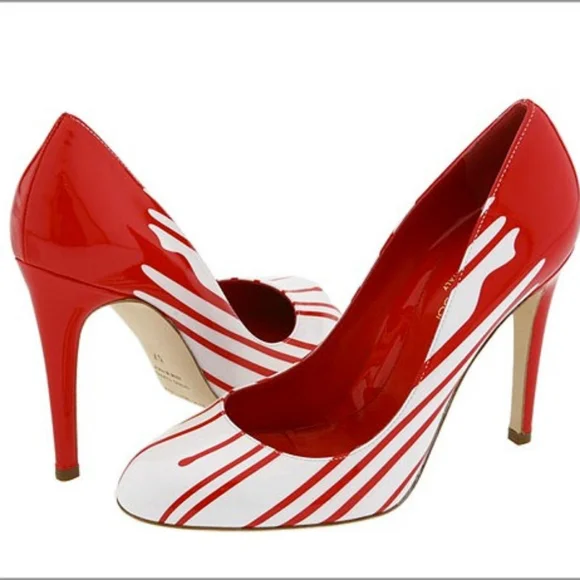Sergio Rossi Shoes Sergio Rossi Red Drip Paint Pumps Poshmark